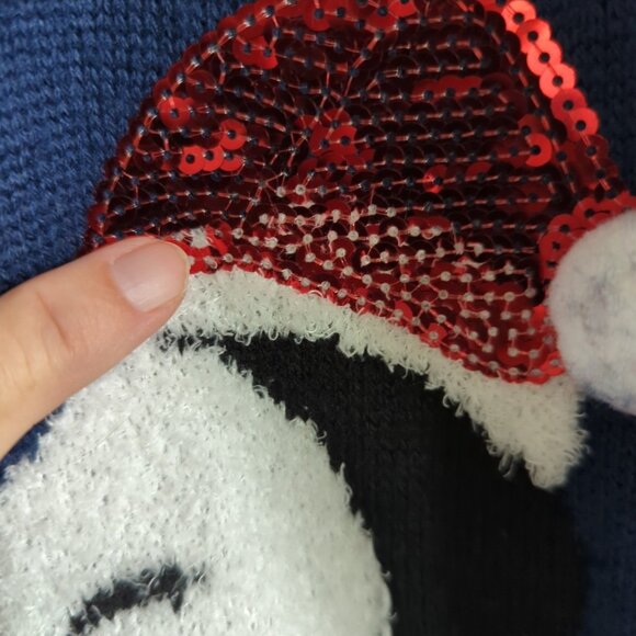 Christmas Cute Ugly Sweater Size L Penguins Holiday Party-lp - Picture 5 of 12